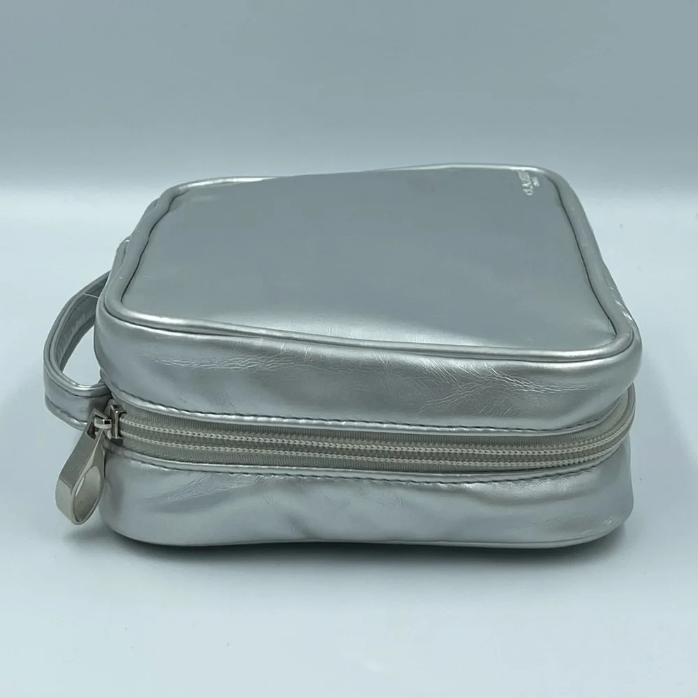 Clarins Paris Vanity Case Silver makeup Bag